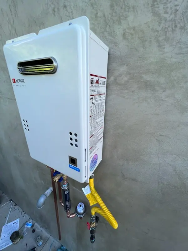 Tankless water heater installation for Bellair homes